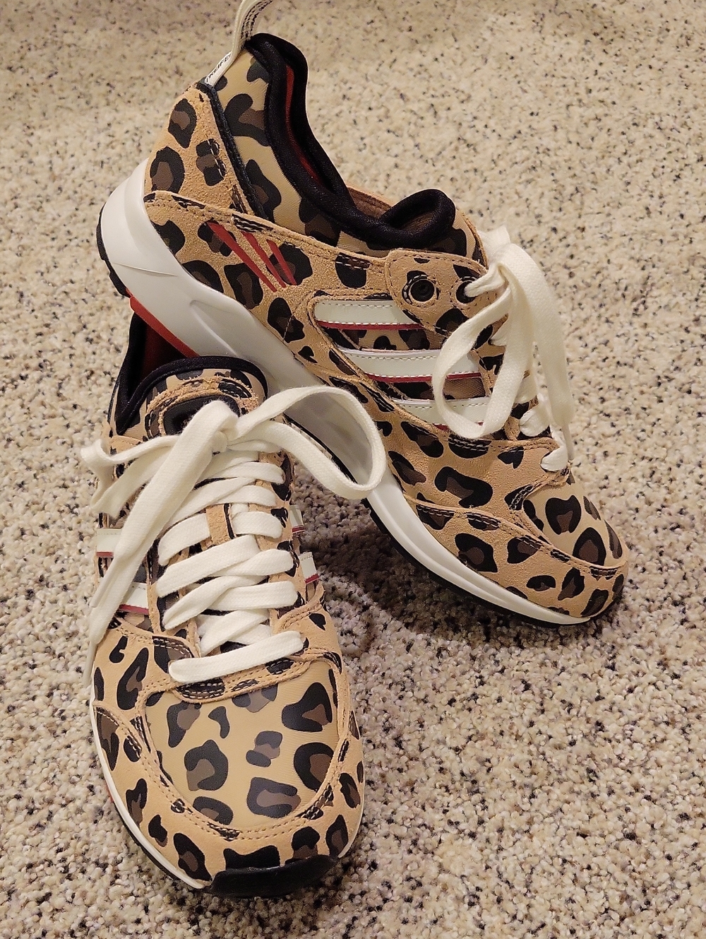 Adidas NWOB Tech Super 2.0 Leopard Print Sneakers Tennis Shoes Sz 7